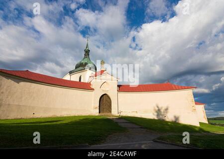 Zdar nad Sazavou (Saar), Wallfahrtskirche des hl. Johannes von Nepomuk (Poutni kostel svateho Jana Nepomuckeho) in Zelena hora (Grüner Hügel, Grünberg) in Vysocina, Region Hochland, Tschechisch Stockfoto