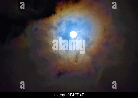 Vollmond über Kakao, FL Stockfoto