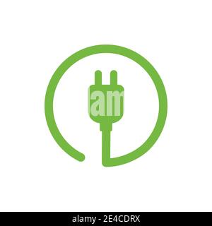 Symbol für das Ladesymbol für Elektroautos. EV-Ladestation. Stock Vektor