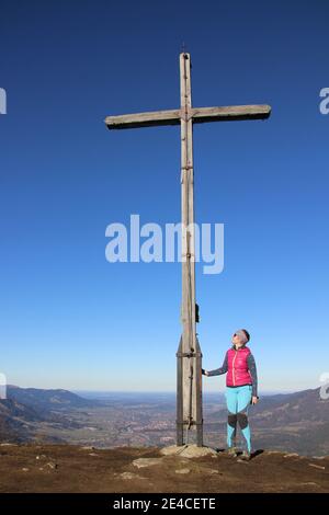 Wanderung zur Hochalm am Sylvensteinspeicher, Kreuth Stockfoto