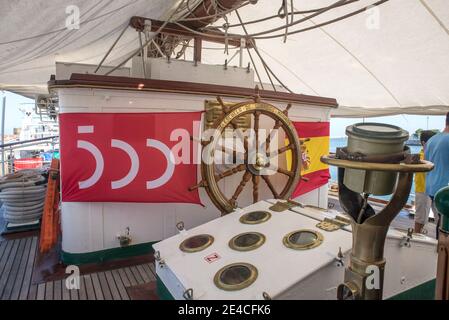 Training Schiffsdeck Juan Sebastián Elcano Stockfoto