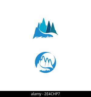 Berg Symbol Logo Template Vector Illustration Design Stock Vektor