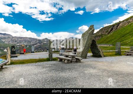 Geologische Freilichtausstellung, Tauernfenster, 2290 m, Hochtor, Großglockner Hochalpenstraße, Nationalpark hohe Tauern, Salzburger Land, Kärnten, Österreich, Europa Stockfoto