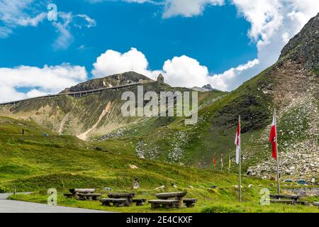 Blick vom Haus Alpine nach Fuschertörl, Großglockner Hochalpenstraße, Nationalpark hohe Tauern, Salzburger Land, Österreich, Europa Stockfoto