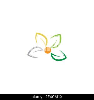 Schönheit plumeria Symbol Blumen Design Illustration Vorlage Stock Vektor