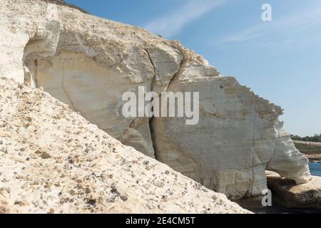 Naher Osten, Israel, Mittelmeer, Rosh ha Nikra, Sandsteinfelsen, Elefant Stockfoto