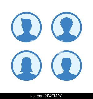 Silhouette Avatar Profilbilder. Avatare-Symbol. Stock Vektor