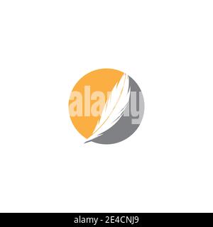 Federn Logo Vorlage Vektor Symbol Natur Stock Vektor
