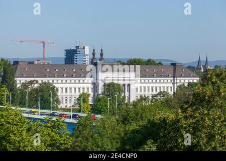 Kurfürstliches Schloss, Blick von Asterstein, Koblenz, Rheinland-Pfalz, Deutschland, Europa Stockfoto