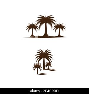 Dates Tree Logo Vorlage Vektor Symbol Natur Stock Vektor