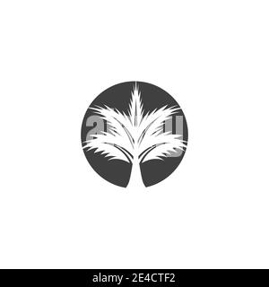 Palm Tree Sommer logo template Vector Illustration Stock Vektor