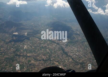 Pontecorvo, Italia - 28 agosto 2008: Veduta aerea della città di Pontecorvo Stockfoto