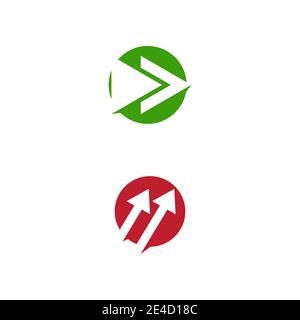 Pfeil vector illustration symbol Logo Template Design Stock Vektor