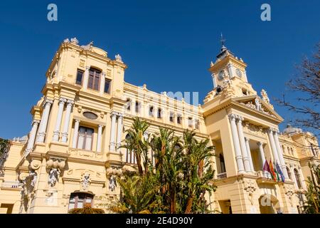 Rathaus Málaga, Costa del Sol. Andalusien, Andalusien. Südspanien, Europa Stockfoto