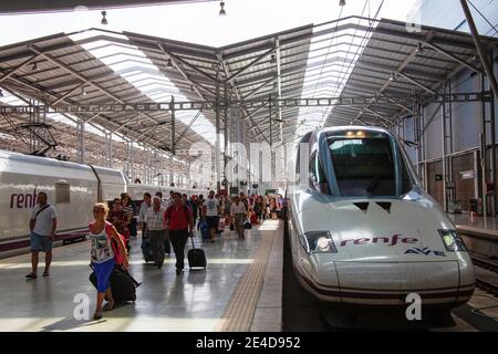 Ave Bahnhof Maria Zambrano, Malaga, Costa del Sol, Südandalusien. Spanien Europa Stockfoto