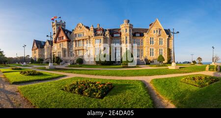 Universidad Internacional Menéndez Pelayo, Palacio und Península de la Magdalena. Santander Kantabrien, Nordspanien Europa Stockfoto