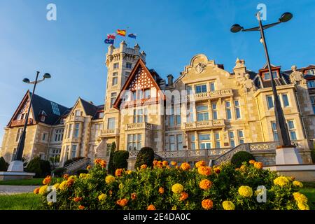 Universidad Internacional Menéndez Pelayo, Palacio und Península de la Magdalena. Santander Kantabrien, Nordspanien Europa Stockfoto