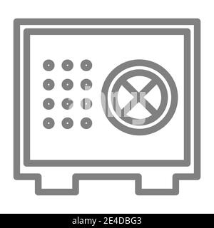 Symbol für die Zeile des Geldkastens. Sichere Vektordarstellung isoliert auf Weiß. Bank Outline Design, entworfen für Web und App. Eps 10. Stock Vektor