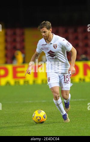 Benevento, Italien. Januar 2021. Cristian Ansaldi ( Torino FC ) während Benevento Calcio vs Torino FC, Italienische Fußballserie EIN Spiel in Benevento, Italien, Januar 22 2021 Kredit: Unabhängige Fotoagentur/Alamy Live Nachrichten Stockfoto