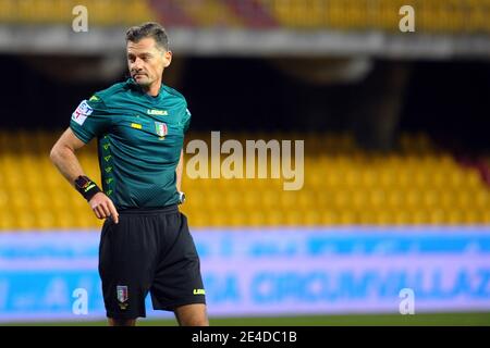 Benevento, Italien. Januar 2021. Piero Giacomelli ( Schiedsrichter ) während Benevento Calcio vs Torino FC, Italienische Fußballserie EIN Spiel in Benevento, Italien, Januar 22 2021 Kredit: Unabhängige Fotoagentur/Alamy Live Nachrichten Stockfoto