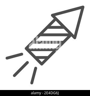 Symbol „Petard-Linie“. Vektorgrafik Feuerwerk isoliert auf weiß. Firecracker Outline Design, für Web und App entwickelt. Eps 10. Stock Vektor