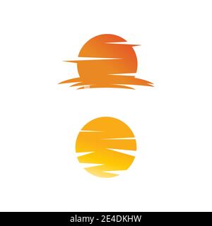 Sun Vektor illustration symbol Logo Template Design Stock Vektor