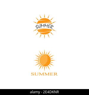 Sun Vektor illustration symbol Logo Template Design Stock Vektor