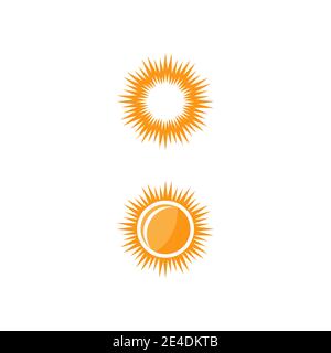 Sun Vektor illustration symbol Logo Template Design Stock Vektor