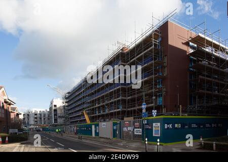 Neue Studentenunterkünfte werden in Guildford gebaut Stockfoto