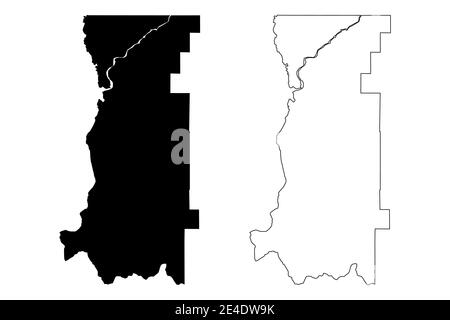 Stevens County, State of Washington (U.S. County, United States of America, USA, U.S., US) Kartenvektordarstellung, Scribble-Skizze Stevens-Karte Stock Vektor