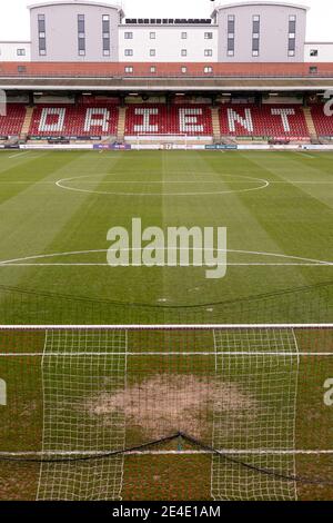 LONDON, ENGLAND. 23. JANUAR: Ein allgemeiner Blick in das Stadion ist vor dem Sky Bet League 2 Spiel zwischen Leyton Orient und Forest Green Rovers im Matchroom Stadium, London am Samstag, 23. Januar 2021, zu sehen. (Quelle: Juan Gasparini, Mi News) Stockfoto