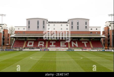 LONDON, ENGLAND. 23. JANUAR: Ein allgemeiner Blick in das Stadion ist vor dem Sky Bet League 2 Spiel zwischen Leyton Orient und Forest Green Rovers im Matchroom Stadium, London am Samstag, 23. Januar 2021, zu sehen. (Quelle: Juan Gasparini, Mi News) Stockfoto