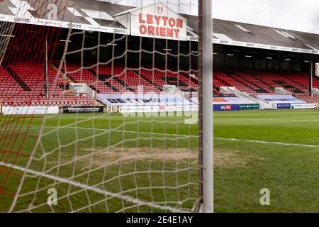 LONDON, ENGLAND. 23. JANUAR: Ein allgemeiner Blick in das Stadion ist vor dem Sky Bet League 2 Spiel zwischen Leyton Orient und Forest Green Rovers im Matchroom Stadium, London am Samstag, 23. Januar 2021, zu sehen. (Quelle: Juan Gasparini, Mi News) Stockfoto