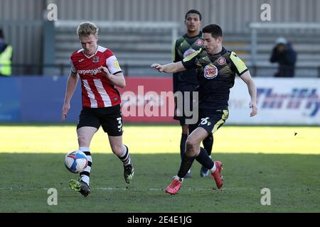 Exeter, Großbritannien. Januar 2021. Jack Sparkes von Exeter City während des Sky Bet League 2 Behind Closed Doors-Spiels zwischen Exeter City und Stevenage im St James' Park, Exeter, England am 23. Januar 2021. Foto von Dave Peters/Prime Media Images. Kredit: Prime Media Images/Alamy Live Nachrichten Stockfoto