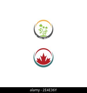 Maple Leaf Vector Illustration Design Template Stock Vektor