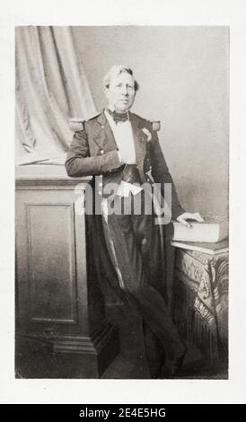 Vintage 19. Jahrhundert Foto: Alexandre Ferdinand Parseval-Deschenes (27. November 1790 – 10. Juni 1860) war ein französischer Admiral und Senator. Stockfoto