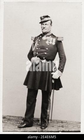 Jahrgang 19. Jahrhundert Foto: Emmanuel Felix de Wimpffen (Freiherr von Wimpffen) (13. September 1811, in Laon – 26. Februar 1884) war ein französischer Soldat und General österreichischer Abstammung. Stockfoto