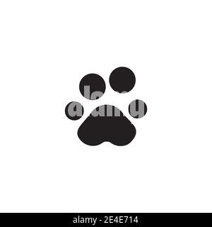 Hund Pfote Vektor Fußabdruck Symbol Logo Symbol Grafik Illustration Stock Vektor