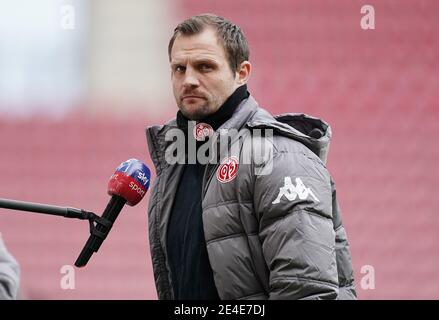 Stadt Mainz, Deutschland. 23. Jan, 2021. firo: 23.01.2021 Fußball: 1. Bundesliga, Saison 2020/21 FSV Mainz - RB Leipzig Trainer Bo Svensson (Mainz), Interview Credit: Thorsten Wagner/Witters/POOL/via firoportphoto / Verwendung weltweit/dpa/Alamy Live News Stockfoto