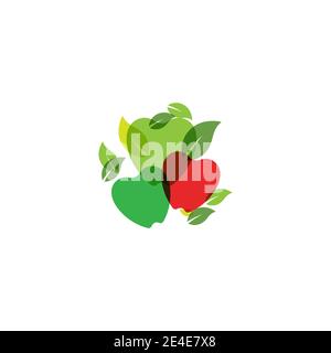 Apple Vector Illustration design Symbol logo Vorlage Stock Vektor