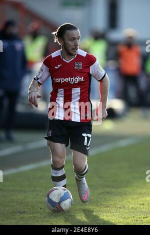 Exeter, Großbritannien. Januar 2021. Matt Jay von Exeter City beim Sky Bet League 2 Behind Closed Doors Match zwischen Exeter City und Stevenage im St James' Park, Exeter, England am 23. Januar 2021. Foto von Dave Peters/Prime Media Images. Kredit: Prime Media Images/Alamy Live Nachrichten Stockfoto