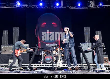 Wild Beasts spielen live auf der Bühne beim Common People Festival, Southampton Common, Southampton. Stockfoto