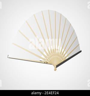 3D-Rendering des japanischen Faltventilators Stockfoto