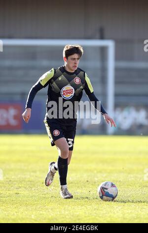 Exeter, Großbritannien. Januar 2021. Jack Smith von Stevenage beim Sky Bet League 2 Behind Closed Doors Match zwischen Exeter City und Stevenage im St James' Park, Exeter, England am 23. Januar 2021. Foto von Dave Peters/Prime Media Images. Kredit: Prime Media Images/Alamy Live Nachrichten Stockfoto