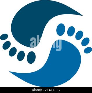 Palm Fuß Symbol Logo Design Inspiration Vektor Vorlage Stock Vektor