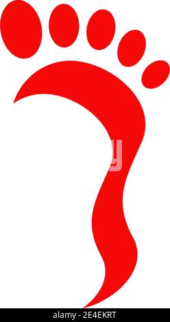 Palm Fuß Symbol Logo Design Inspiration Vektor Vorlage Stock Vektor