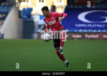 London, Großbritannien. Januar 2021. Lee Buchanan von Derby County in Aktion während des Spiels. EFL Skybet Championship Match, Queens Park Rangers gegen Derby County im Kiyan Prince Foundation Stadium, Loftus Road in London am Samstag 23. Januar 2021. Dieses Bild darf nur für redaktionelle Zwecke verwendet werden. Nur redaktionelle Verwendung, Lizenz für kommerzielle Nutzung erforderlich. Keine Verwendung in Wetten, Spiele oder ein einzelner Club / Liga / Spieler Publikationen. PIC von Steffan Bowen / Andrew Orchard Sport Fotografie / Alamy Live News Kredit: Andrew Orchard Sport Fotografie / Alamy Live News Stockfoto