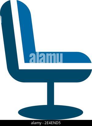 Möbelfirma Logo Design mit Verwendung Tisch und Stuhl Symbol Designvorlage Stock Vektor
