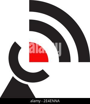 Signal Wave Symbol Logo Design Inspiration Vektor Illustration Vorlage Stock Vektor