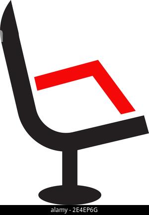 Möbelfirma Logo Design mit Verwendung Tisch und Stuhl Symbol Designvorlage Stock Vektor
